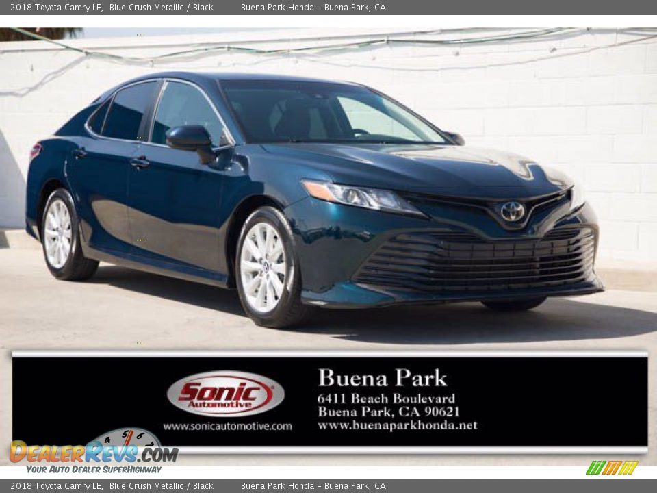 2018 Toyota Camry LE Blue Crush Metallic / Black Photo #1