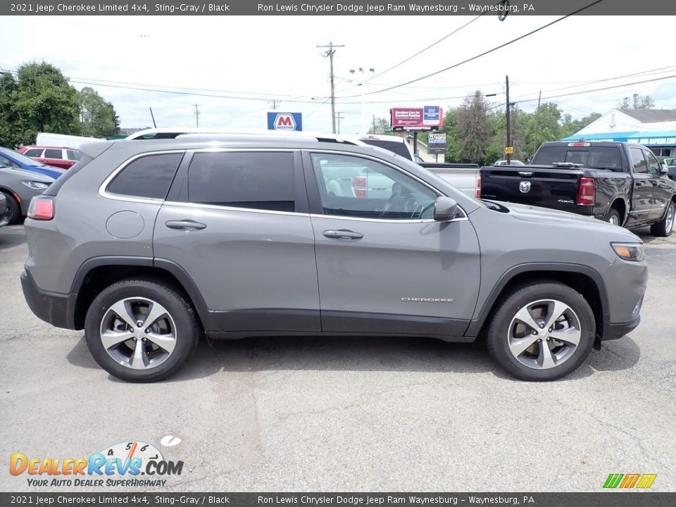 2021 Jeep Cherokee Limited 4x4 Sting-Gray / Black Photo #5