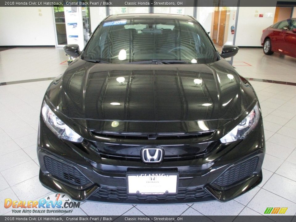 2018 Honda Civic LX Hatchback Crystal Black Pearl / Black Photo #2