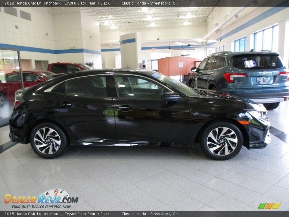 2018 Honda Civic LX Hatchback Crystal Black Pearl / Black Photo #4