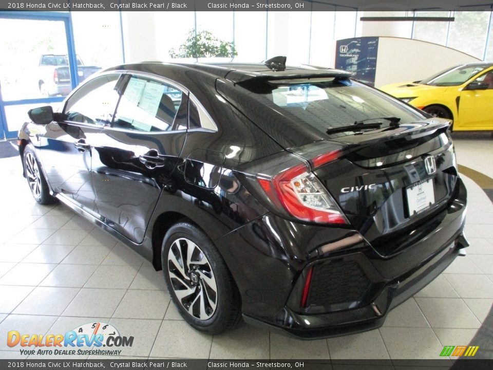 2018 Honda Civic LX Hatchback Crystal Black Pearl / Black Photo #9