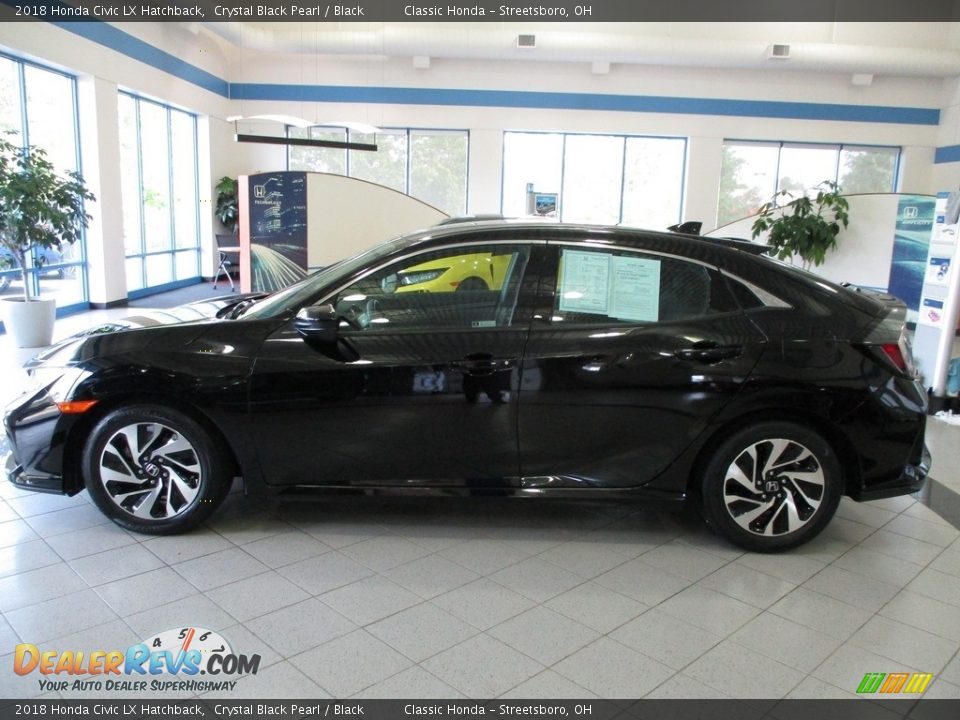 2018 Honda Civic LX Hatchback Crystal Black Pearl / Black Photo #10