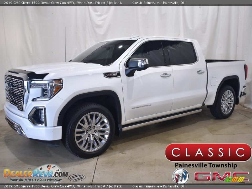 2019 GMC Sierra 1500 Denali Crew Cab 4WD White Frost Tricoat / Jet Black Photo #1