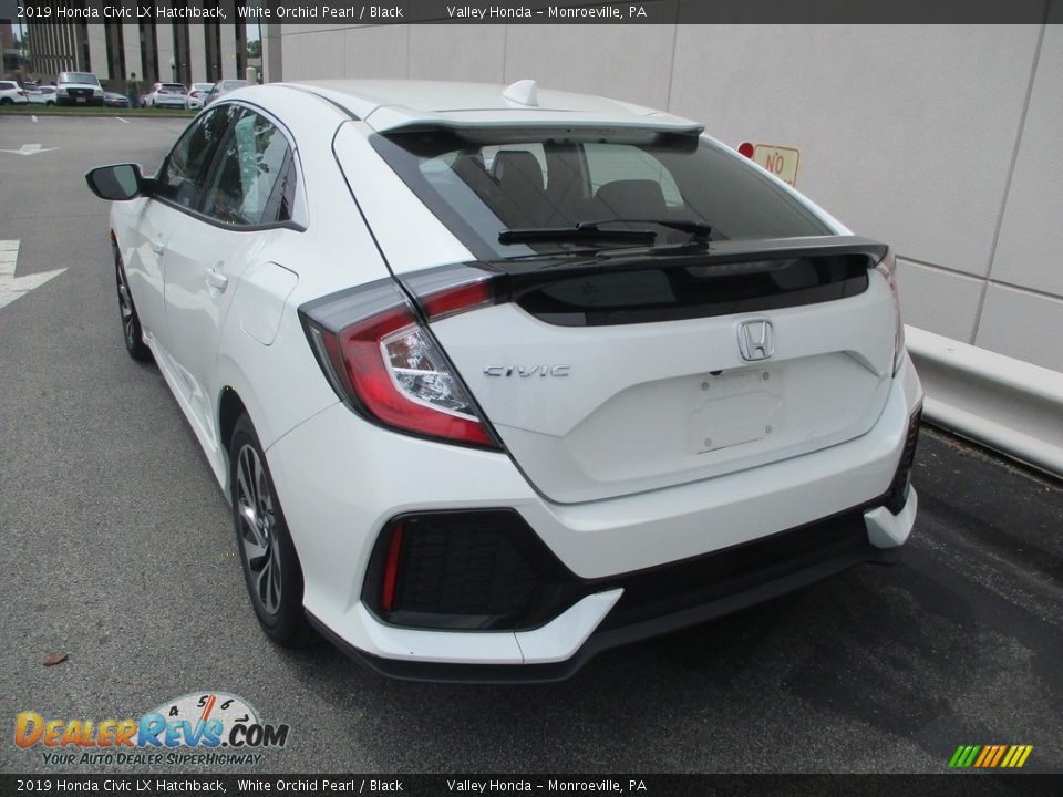 2019 Honda Civic LX Hatchback White Orchid Pearl / Black Photo #3