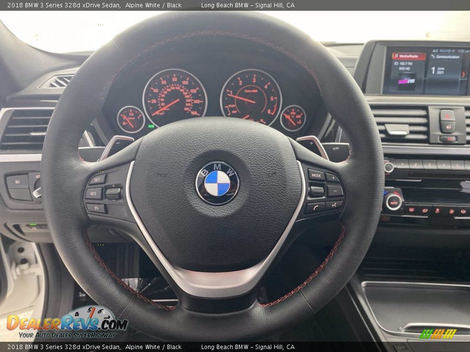 2018 BMW 3 Series 328d xDrive Sedan Alpine White / Black Photo #18