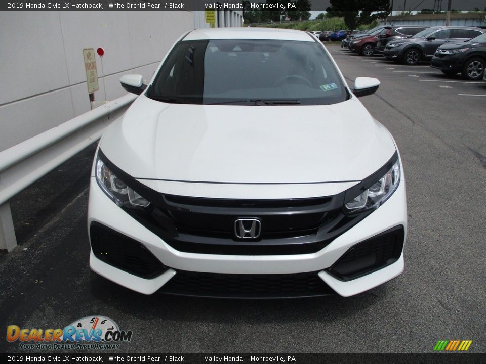 2019 Honda Civic LX Hatchback White Orchid Pearl / Black Photo #8