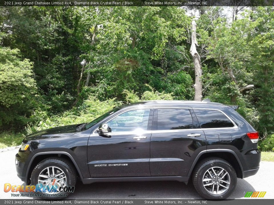2021 Jeep Grand Cherokee Limited 4x4 Diamond Black Crystal Pearl / Black Photo #1