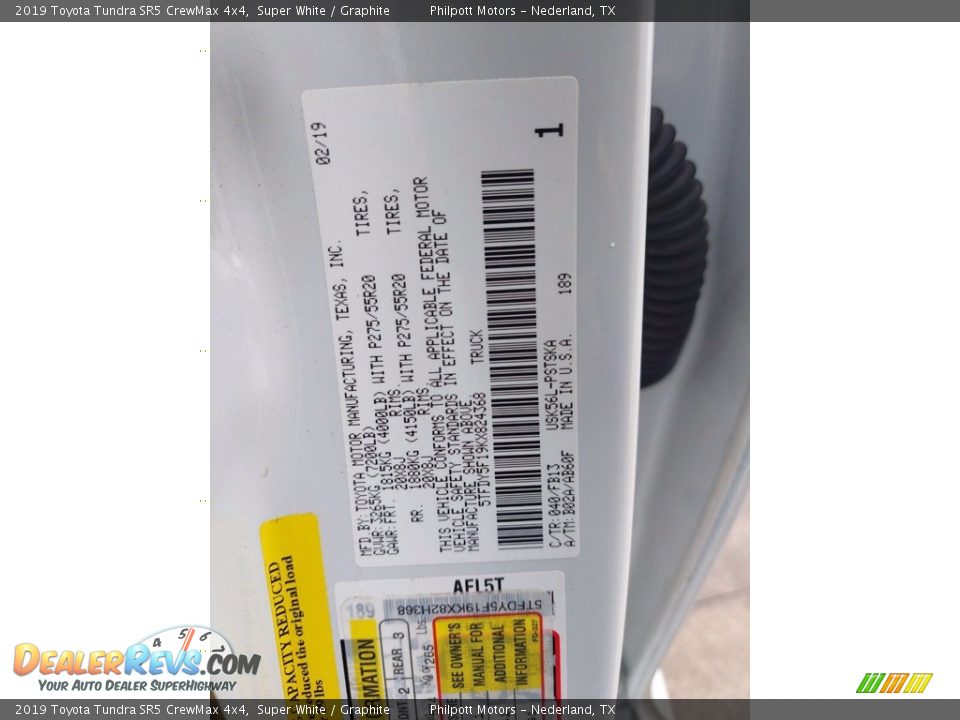 2019 Toyota Tundra SR5 CrewMax 4x4 Super White / Graphite Photo #30