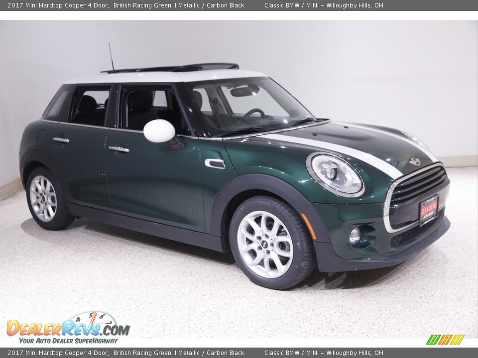 2017 Mini Hardtop Cooper 4 Door British Racing Green II Metallic / Carbon Black Photo #1