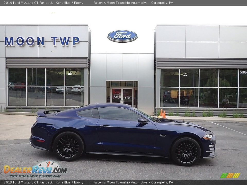 2019 Ford Mustang GT Fastback Kona Blue / Ebony Photo #1