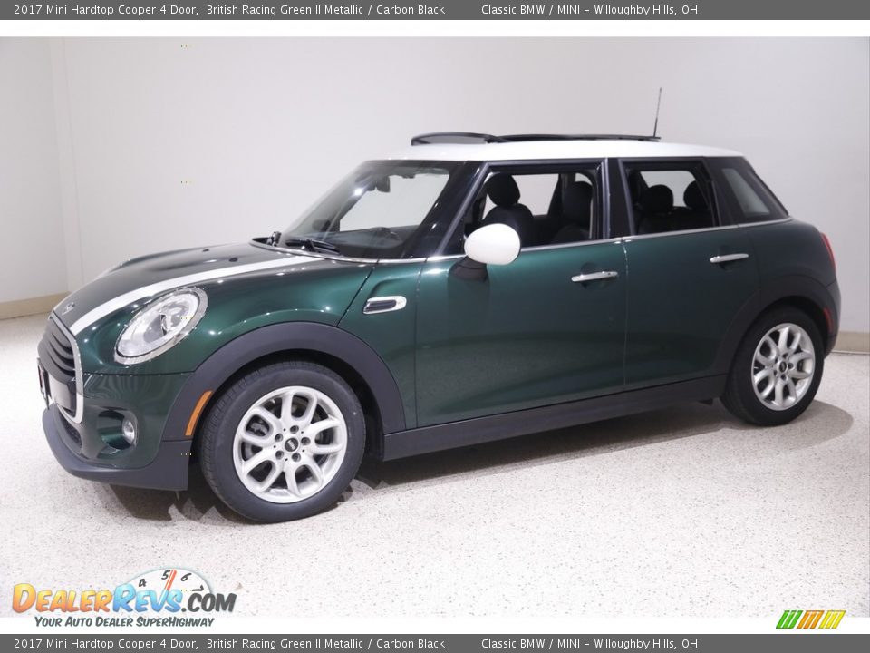 2017 Mini Hardtop Cooper 4 Door British Racing Green II Metallic / Carbon Black Photo #3