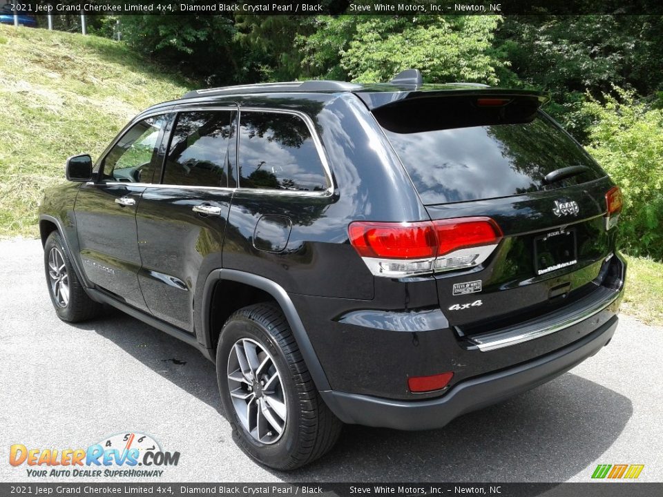 2021 Jeep Grand Cherokee Limited 4x4 Diamond Black Crystal Pearl / Black Photo #8