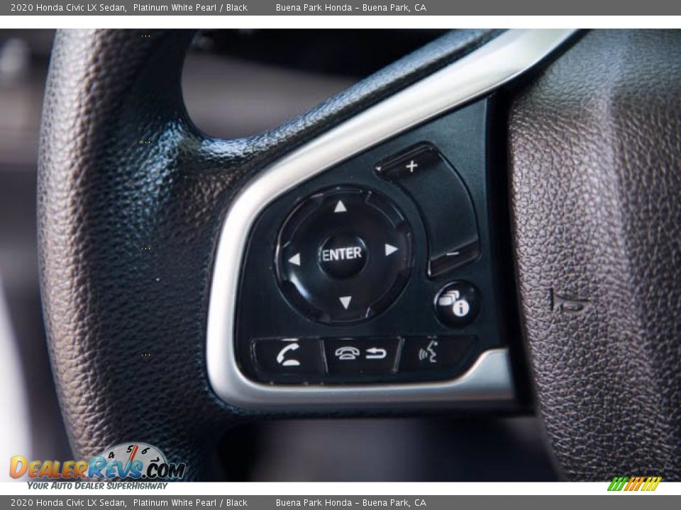 2020 Honda Civic LX Sedan Platinum White Pearl / Black Photo #16