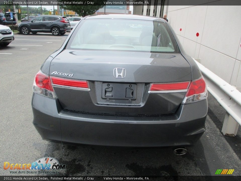 2011 Honda Accord LX Sedan Polished Metal Metallic / Gray Photo #4
