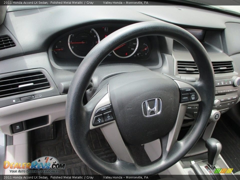 2011 Honda Accord LX Sedan Polished Metal Metallic / Gray Photo #12