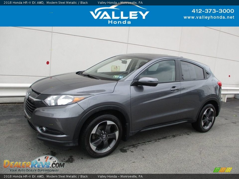 2018 Honda HR-V EX AWD Modern Steel Metallic / Black Photo #1