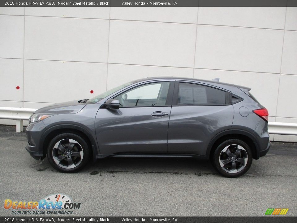 2018 Honda HR-V EX AWD Modern Steel Metallic / Black Photo #2