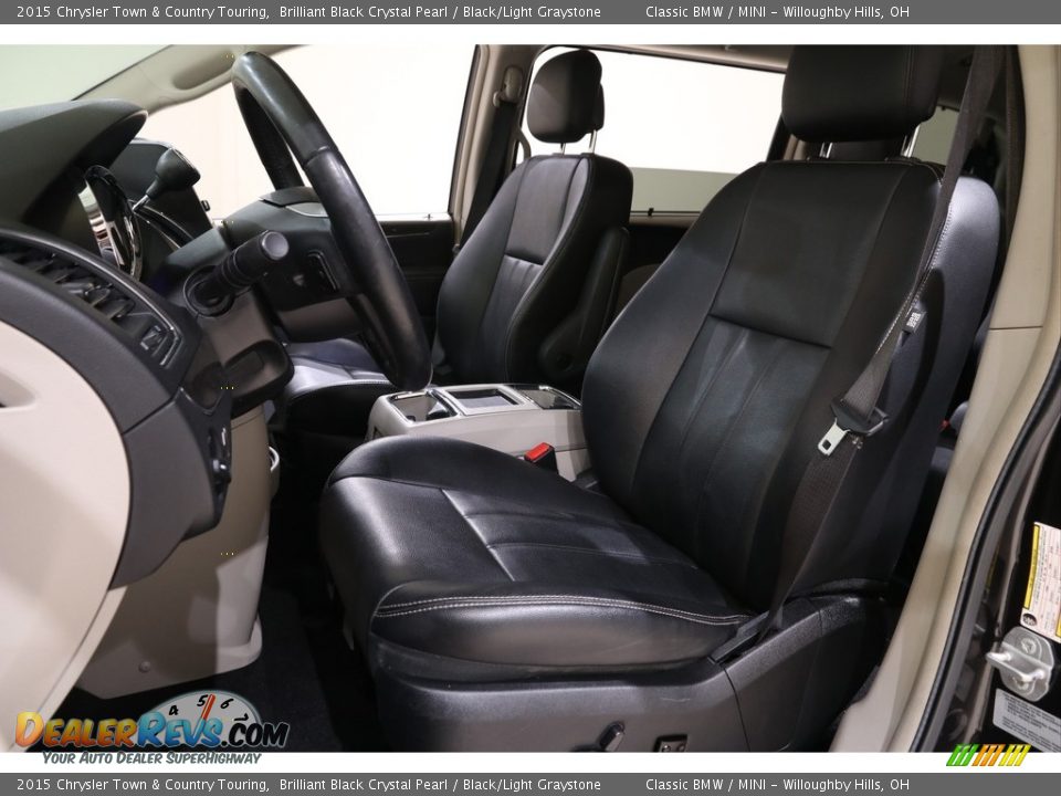 2015 Chrysler Town & Country Touring Brilliant Black Crystal Pearl / Black/Light Graystone Photo #5