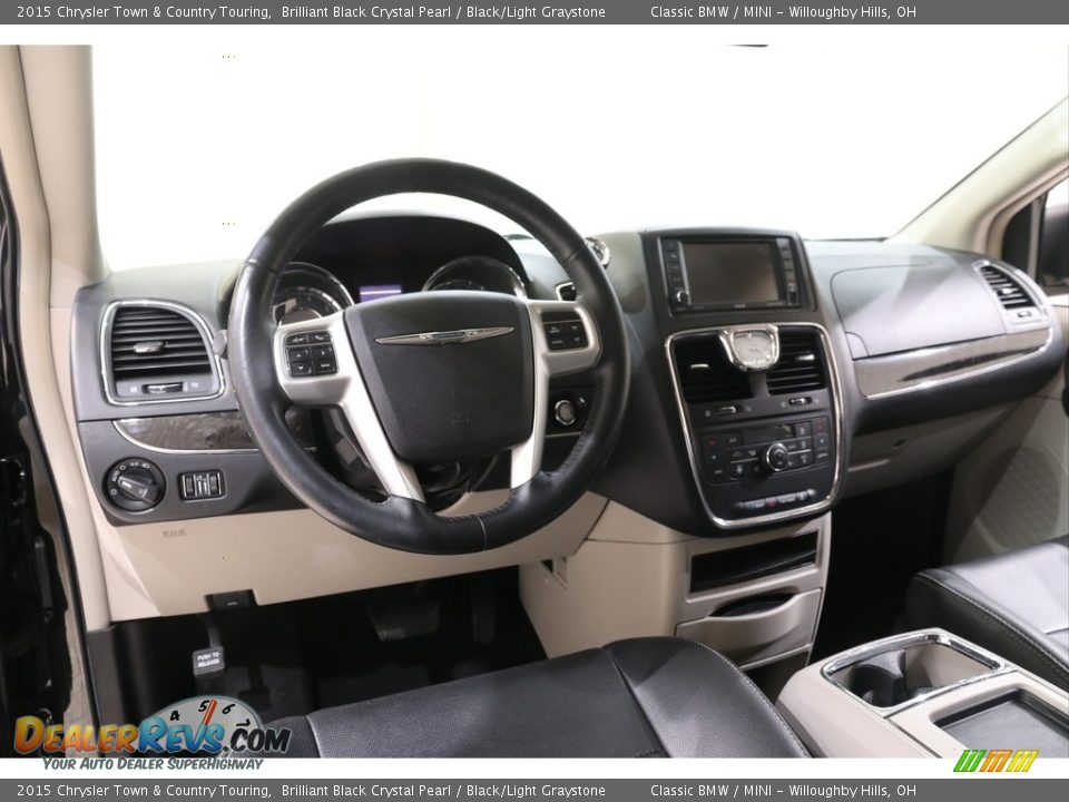 2015 Chrysler Town & Country Touring Brilliant Black Crystal Pearl / Black/Light Graystone Photo #6