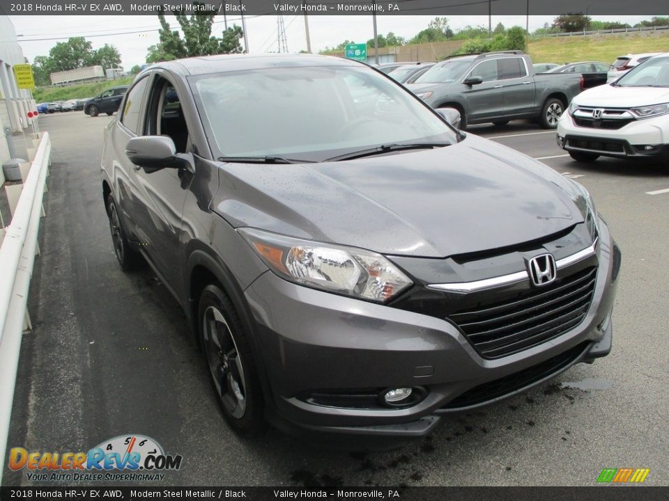 2018 Honda HR-V EX AWD Modern Steel Metallic / Black Photo #8