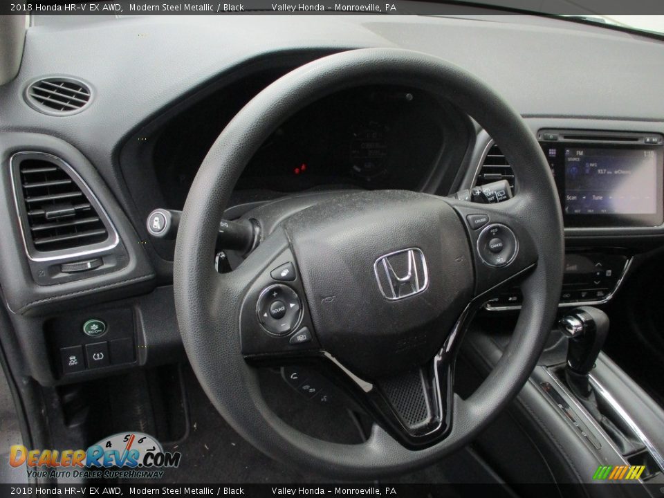 2018 Honda HR-V EX AWD Modern Steel Metallic / Black Photo #15