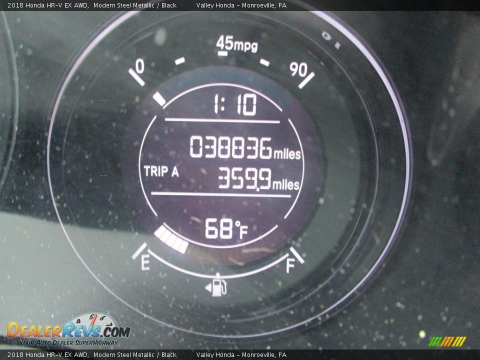 2018 Honda HR-V EX AWD Modern Steel Metallic / Black Photo #20