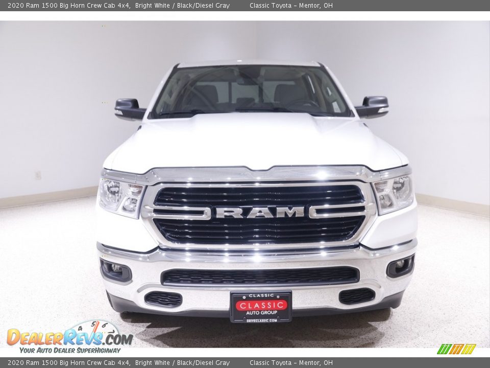 2020 Ram 1500 Big Horn Crew Cab 4x4 Bright White / Black/Diesel Gray Photo #2