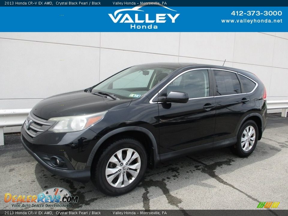 2013 Honda CR-V EX AWD Crystal Black Pearl / Black Photo #1
