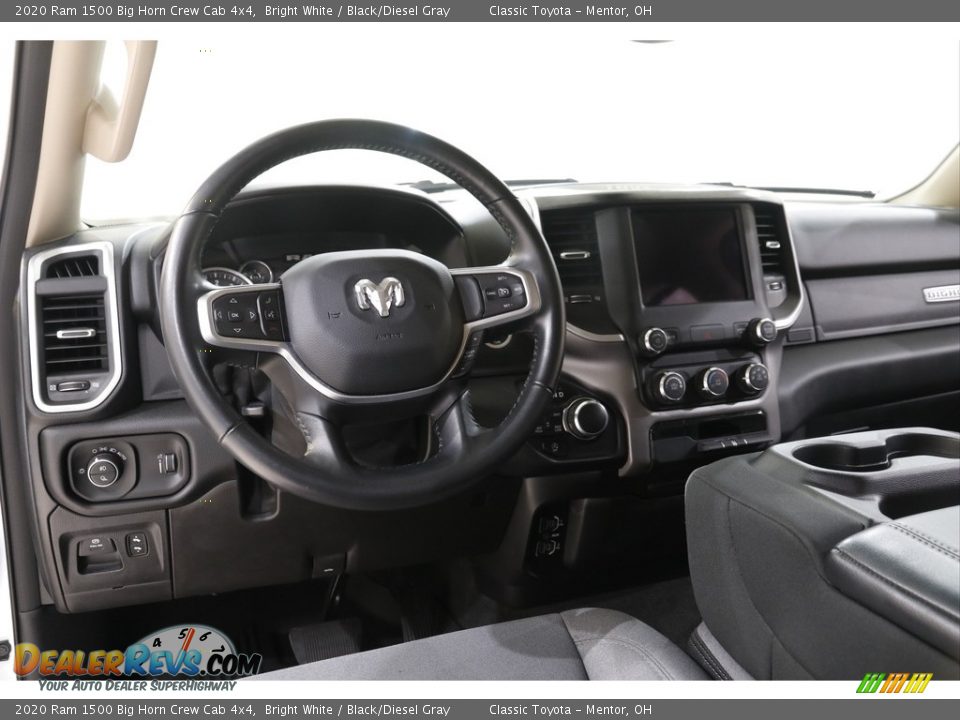 2020 Ram 1500 Big Horn Crew Cab 4x4 Bright White / Black/Diesel Gray Photo #6