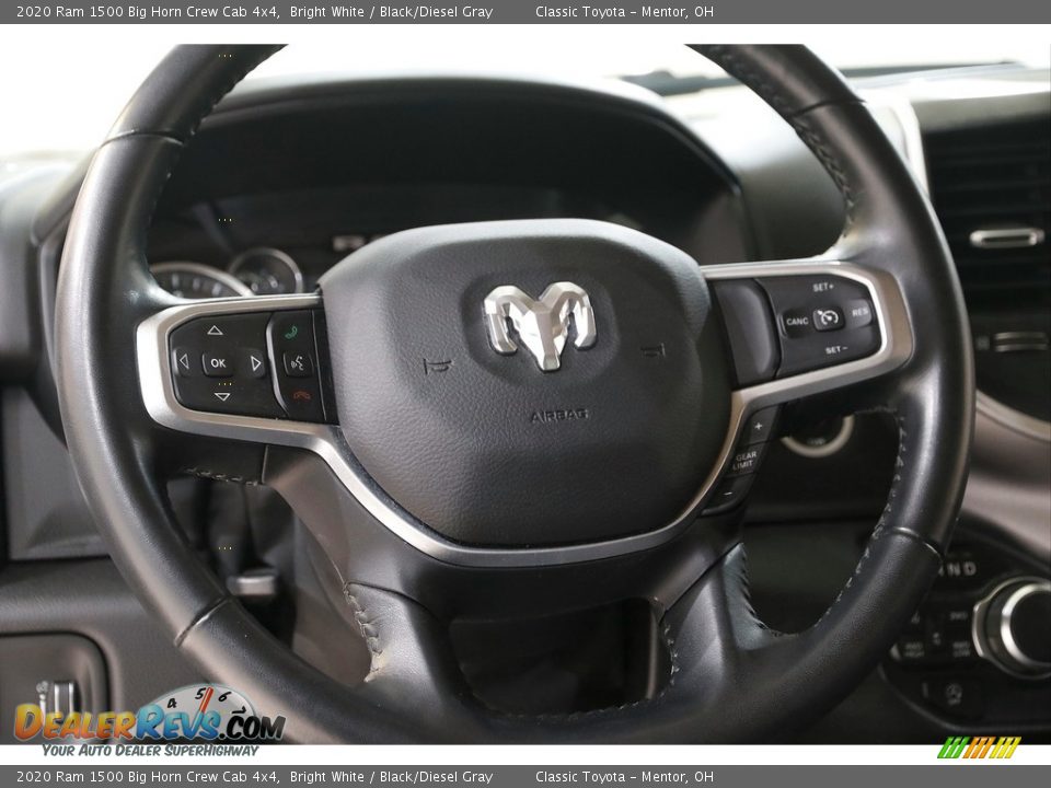2020 Ram 1500 Big Horn Crew Cab 4x4 Bright White / Black/Diesel Gray Photo #7