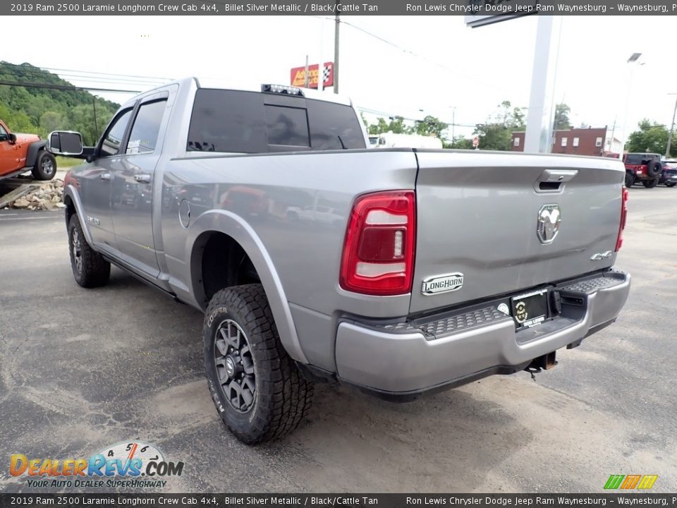 2019 Ram 2500 Laramie Longhorn Crew Cab 4x4 Billet Silver Metallic / Black/Cattle Tan Photo #3