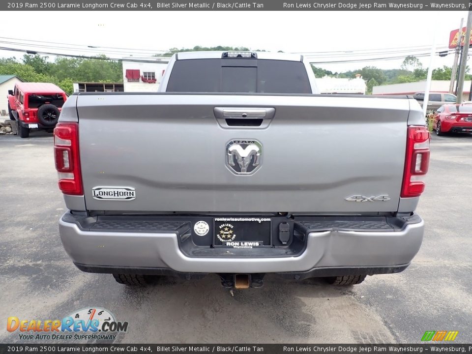 2019 Ram 2500 Laramie Longhorn Crew Cab 4x4 Billet Silver Metallic / Black/Cattle Tan Photo #4