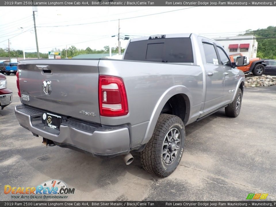 2019 Ram 2500 Laramie Longhorn Crew Cab 4x4 Billet Silver Metallic / Black/Cattle Tan Photo #5