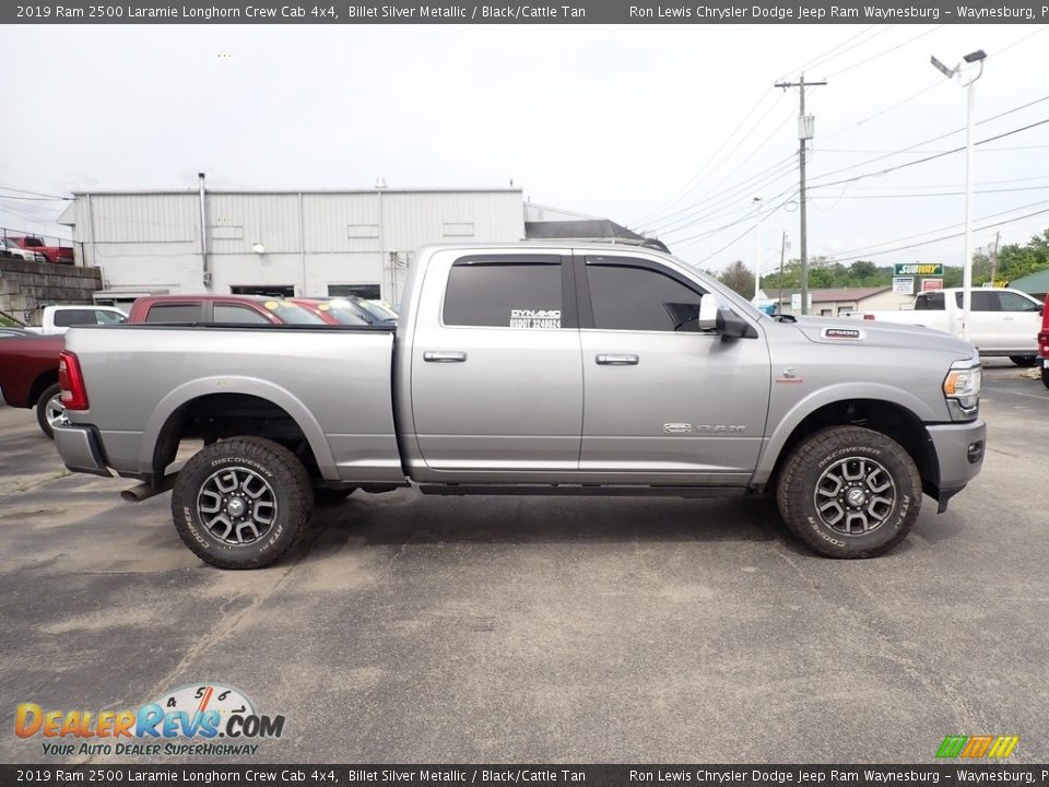 2019 Ram 2500 Laramie Longhorn Crew Cab 4x4 Billet Silver Metallic / Black/Cattle Tan Photo #6