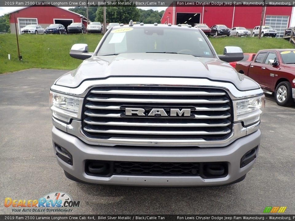 2019 Ram 2500 Laramie Longhorn Crew Cab 4x4 Billet Silver Metallic / Black/Cattle Tan Photo #8