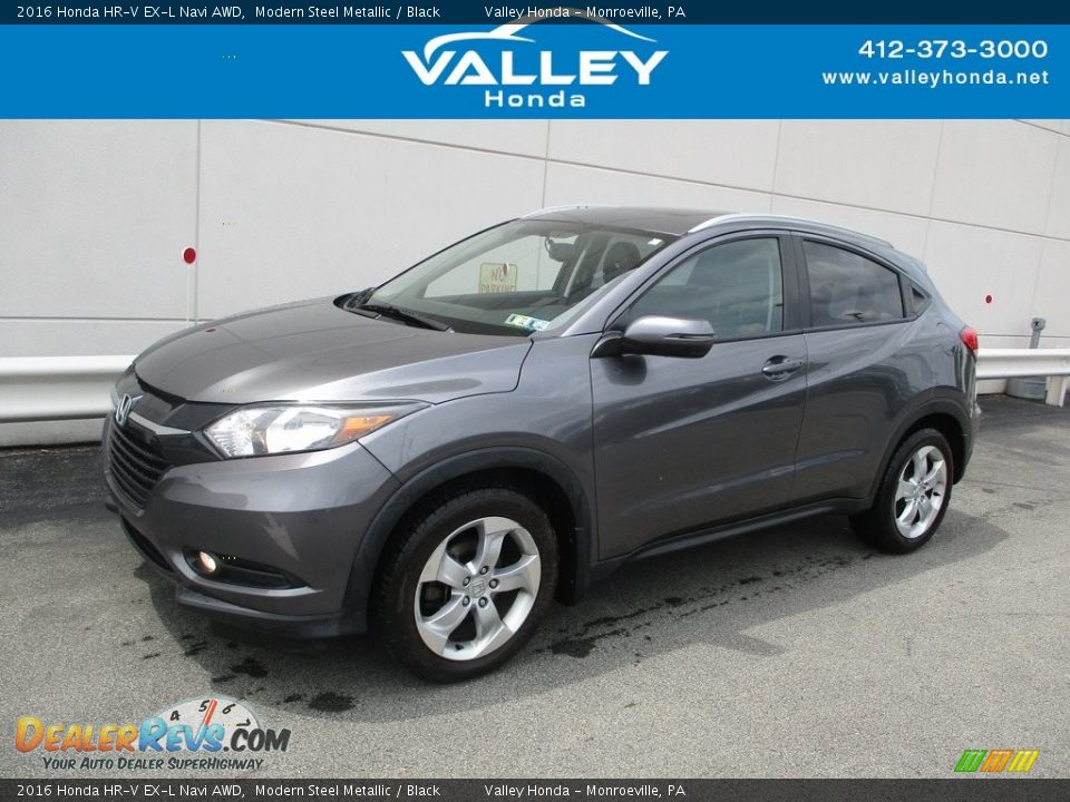 2016 Honda HR-V EX-L Navi AWD Modern Steel Metallic / Black Photo #1