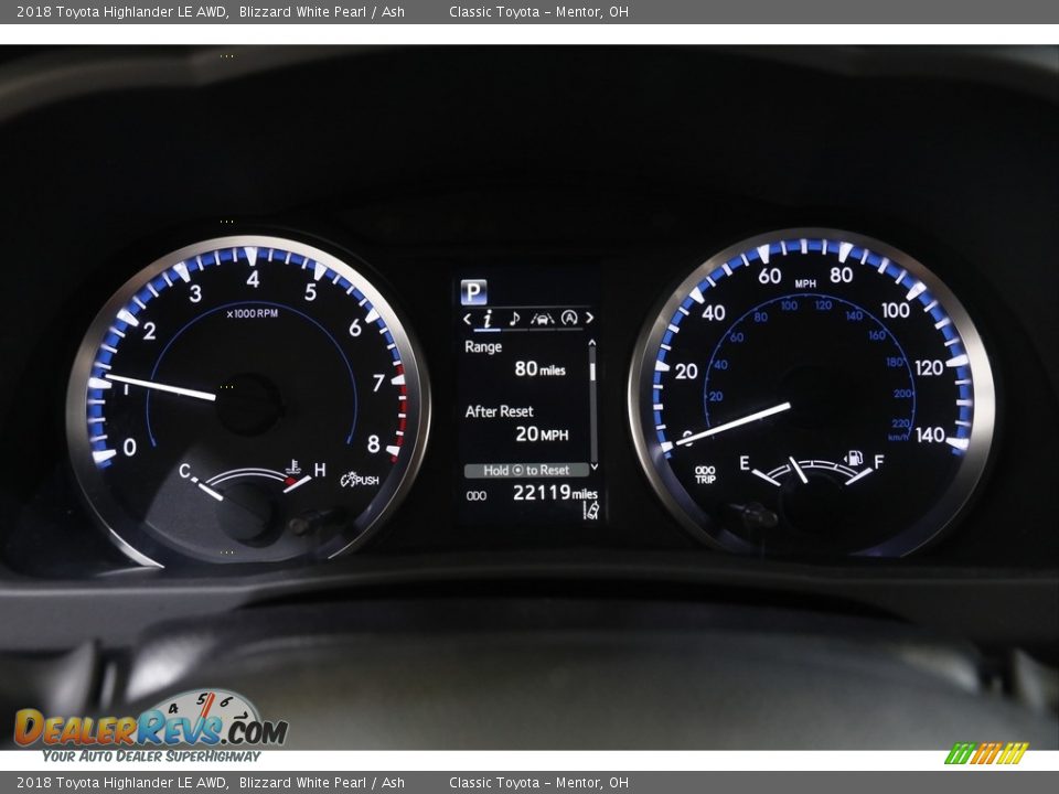 2018 Toyota Highlander LE AWD Blizzard White Pearl / Ash Photo #8