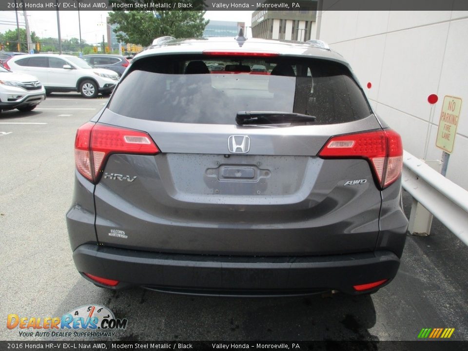 2016 Honda HR-V EX-L Navi AWD Modern Steel Metallic / Black Photo #4