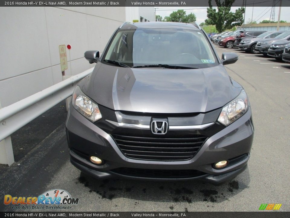 2016 Honda HR-V EX-L Navi AWD Modern Steel Metallic / Black Photo #8