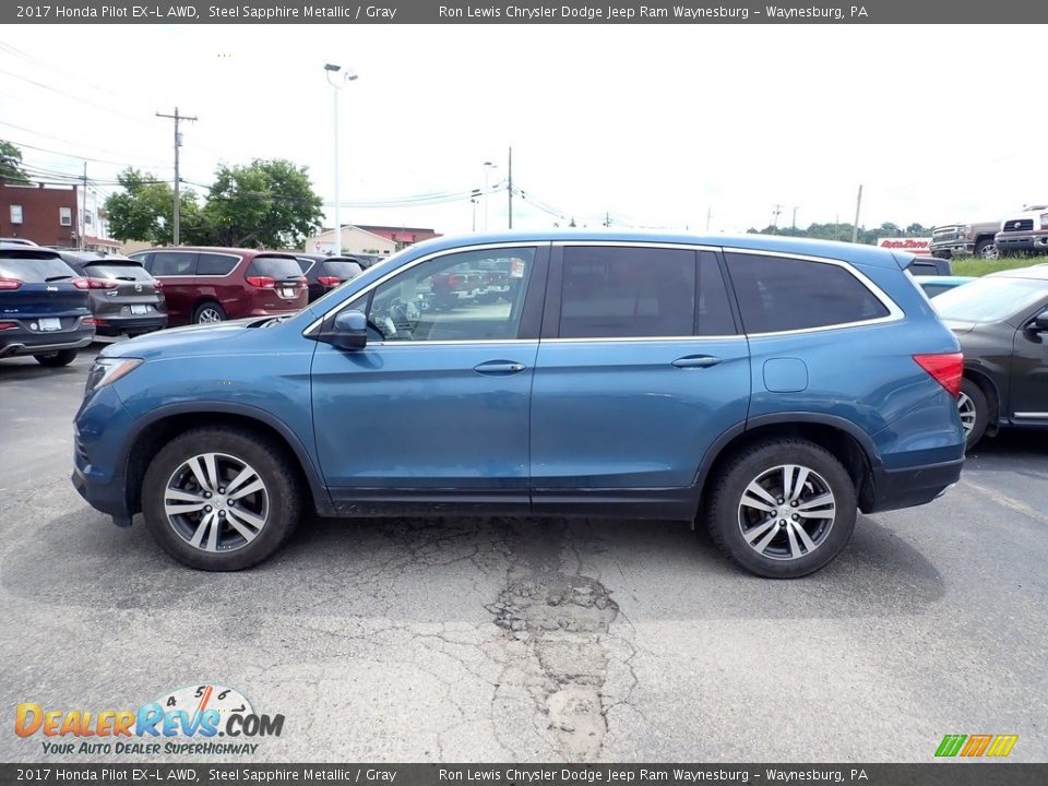 Steel Sapphire Metallic 2017 Honda Pilot EX-L AWD Photo #3