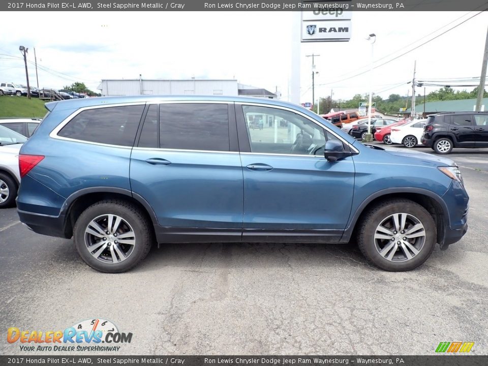 Steel Sapphire Metallic 2017 Honda Pilot EX-L AWD Photo #7