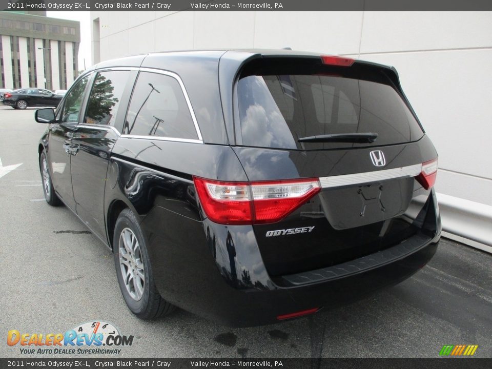 2011 Honda Odyssey EX-L Crystal Black Pearl / Gray Photo #3