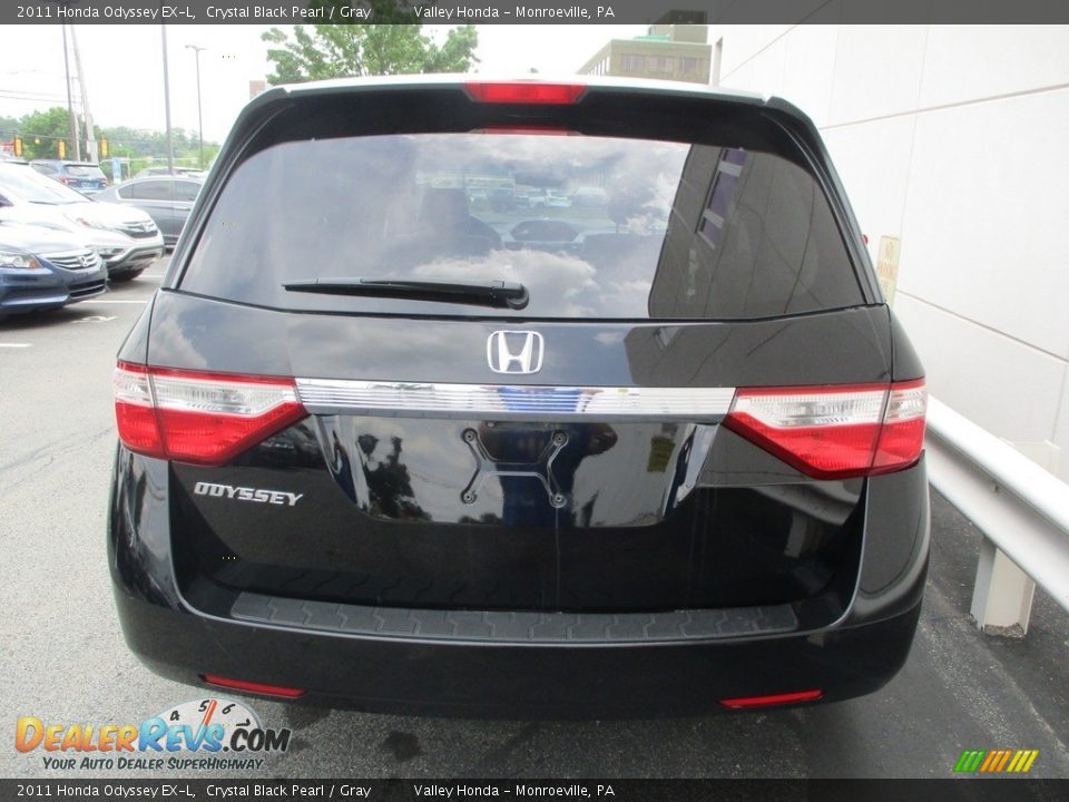 2011 Honda Odyssey EX-L Crystal Black Pearl / Gray Photo #4