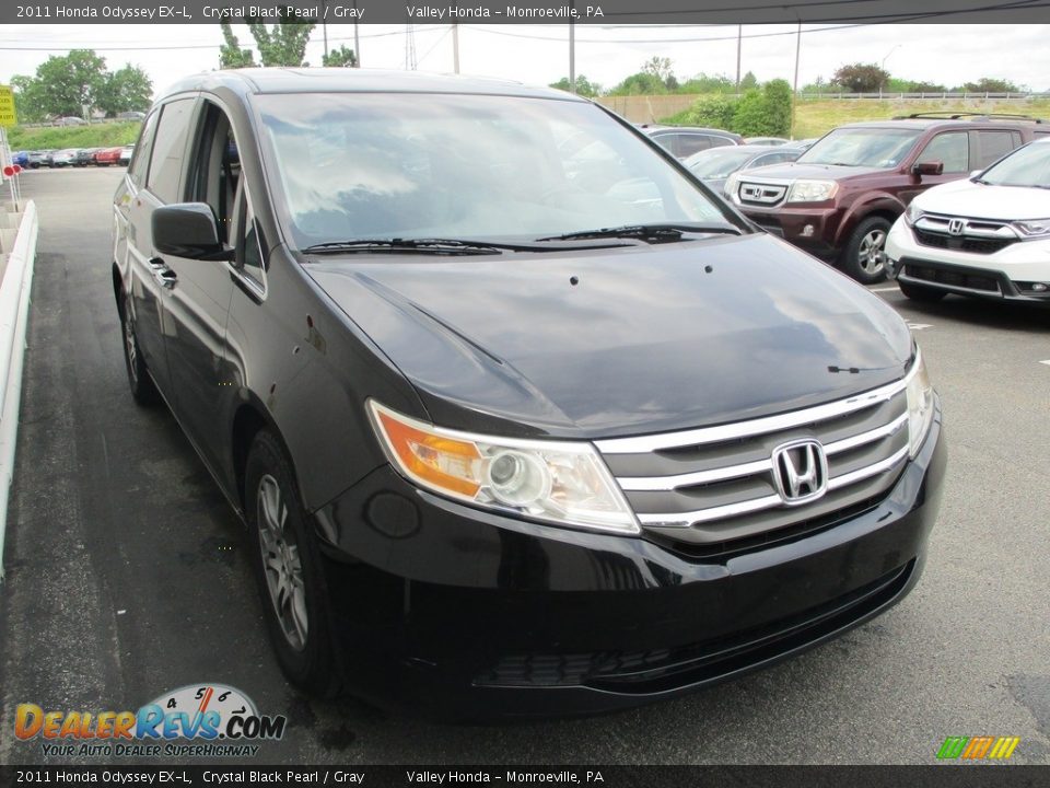 2011 Honda Odyssey EX-L Crystal Black Pearl / Gray Photo #7