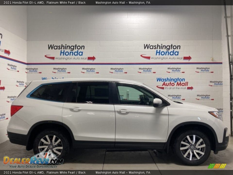 2021 Honda Pilot EX-L AWD Platinum White Pearl / Black Photo #2