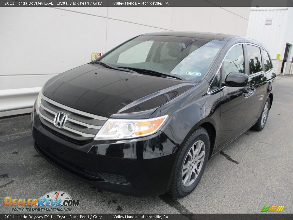 2011 Honda Odyssey EX-L Crystal Black Pearl / Gray Photo #9