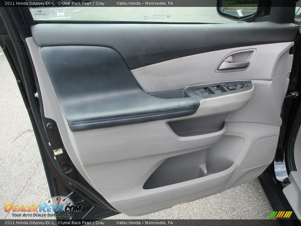 2011 Honda Odyssey EX-L Crystal Black Pearl / Gray Photo #10