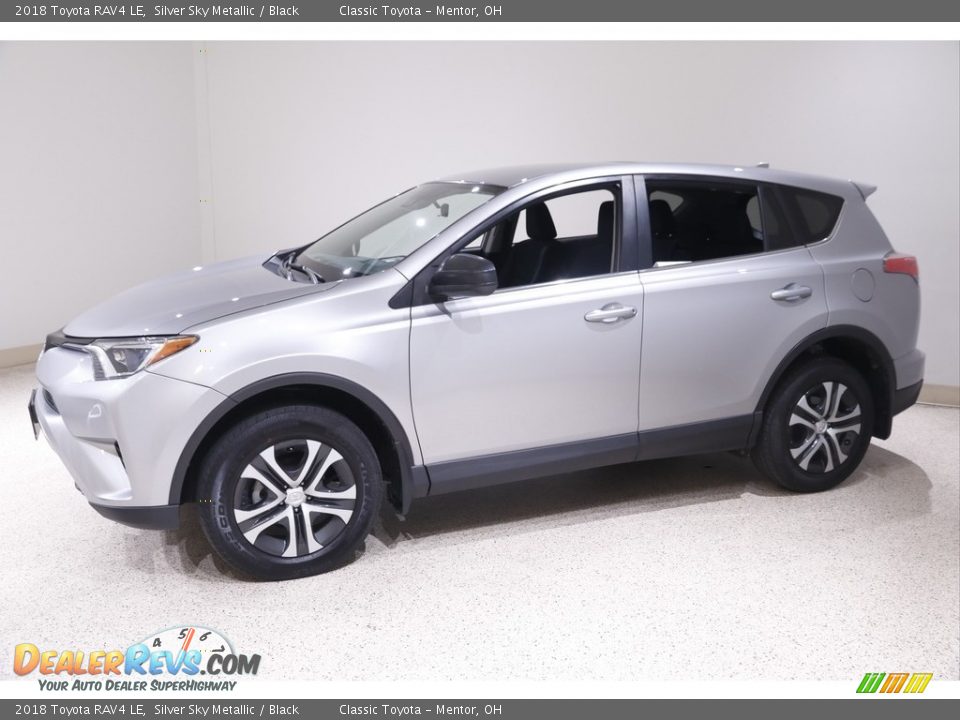2018 Toyota RAV4 LE Silver Sky Metallic / Black Photo #3
