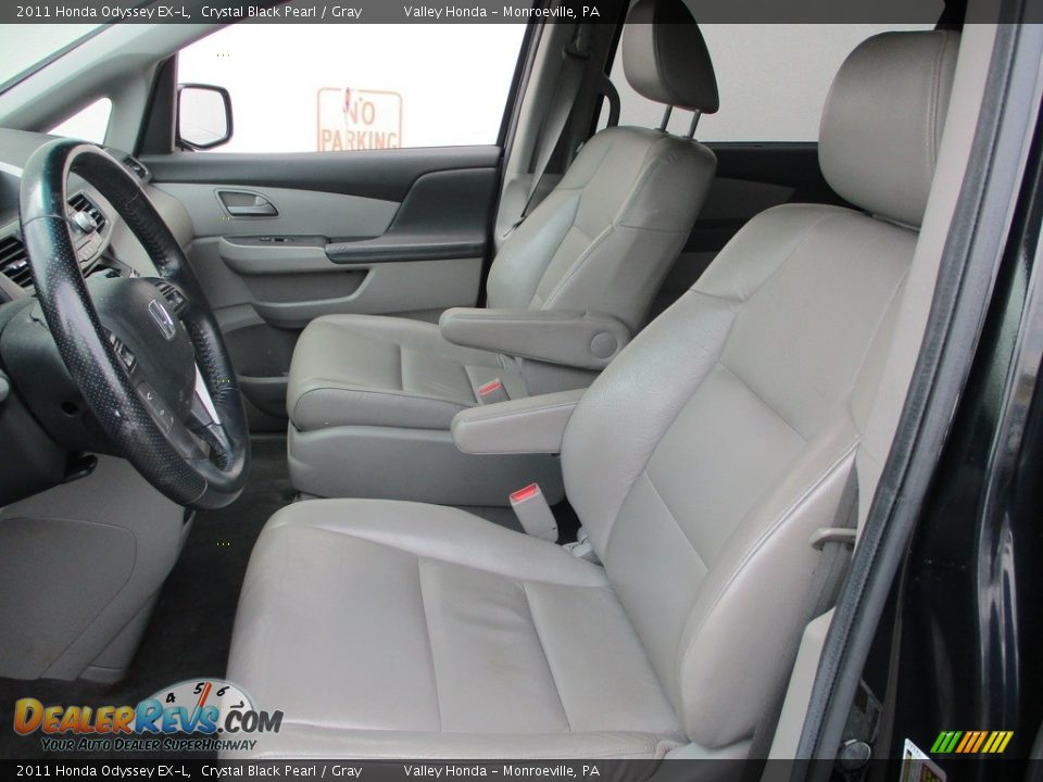 2011 Honda Odyssey EX-L Crystal Black Pearl / Gray Photo #11