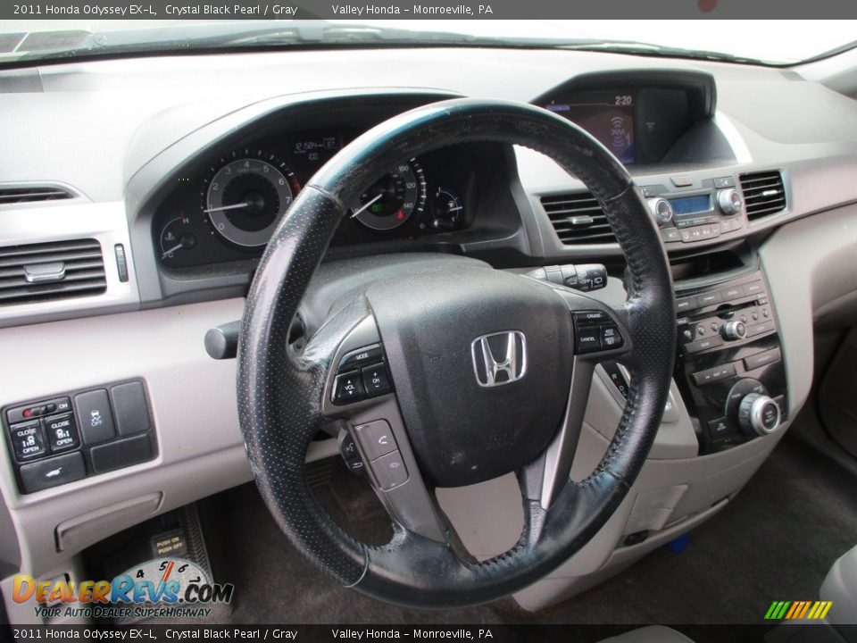 2011 Honda Odyssey EX-L Crystal Black Pearl / Gray Photo #14